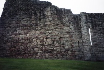 View of external face of castle wall











