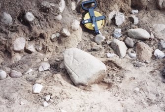 Detail of erosion to Sw side of cairn