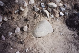 Detail of erosion on SW side of cairn
