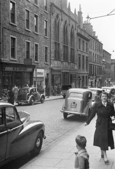 General view of Castle Street, Dundee, including St Paul's Episcopal Chapel, from North West.