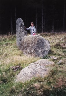 View from SSW; Mrs Angela Gannon (RCAHMS) in picture

