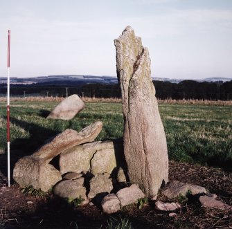 Detail of westernmost stone, viewed from West.
(Scale in 0.5m divisions.)