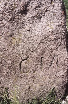 Detail of graffiti on ENE stone