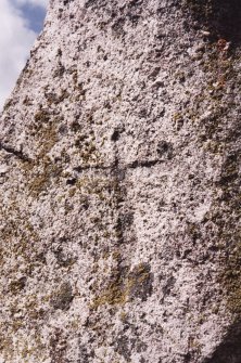 Detail of incised cross on ENE stone