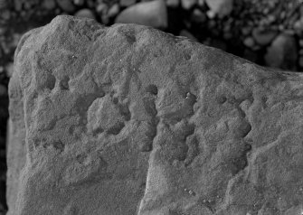 Detail of stone bearing inscription COH I.