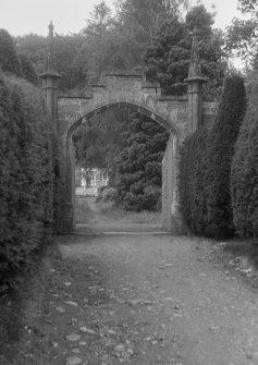 View of gate, Guthrie Castle.