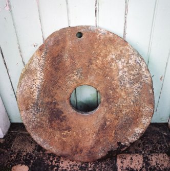 Muck, Port Mor. Rotary Quern. View of underside of upper stone.