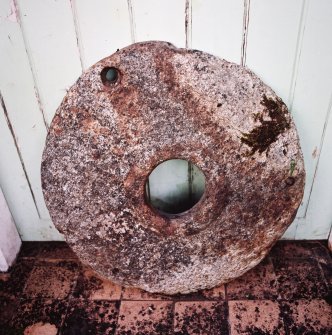 Muck, Port Mor. Rotary Quern. View of external (upper) face of upper stone.