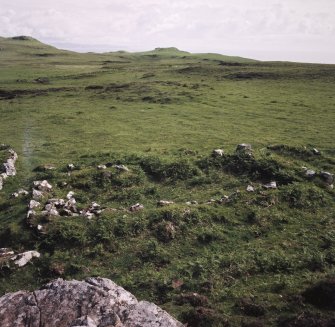 Muck, Blar na Fionn-aird. Farmstead and pen. Detail of building (NM 41326 79278). View from N.