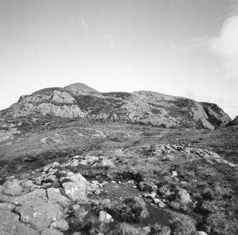Eigg, An Sgurr, Fort. View of wall from W.
