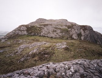 Eigg, An Sgurr, Fort. View of wall from W.