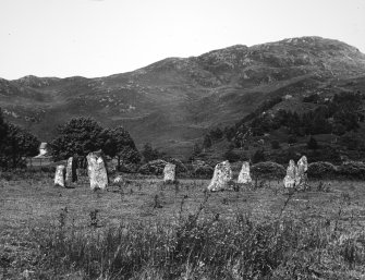 General view of the stone circle at Lochbuie, taken from the SW.
