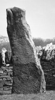 View of possible Pictish symbol stone, Aberlemno no 4.