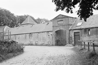 View of dovecot, Old Home Farm, Fyvie Castle, from South.
