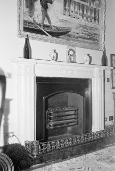 Interior view of Park House showing fireplace in dining room.