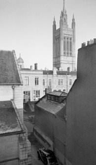 General view of main tower, Marischal College, Broad Street, Aberdeen.

