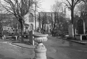 View of St Nicholas graveyard and East Church entrance, Union Street, Aberdeen.