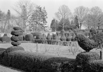 General view of formal garden, Airlie Castle.