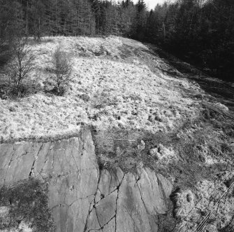 View of rock outcrops from SSW.