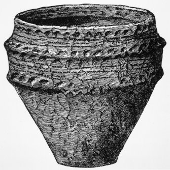 Urn from cist (fig.58) in J A Balfour, 1910, 'The Book of Arran', p.118