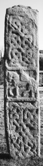 St Mary's Churchyard, Rothesay. Early Christian cross-shaft, view of reverse face.