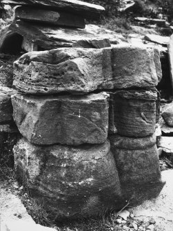 Bute, Inchmarnock, Remains of Chapel.
Chancel arch, base of South respond (1).