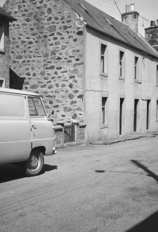 View of 11, 13 and 15 Low Street, Portsoy.
