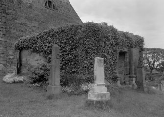General view of Beaton Monument in the churchyard of Kilrenny Parish Church, Kilrenny.