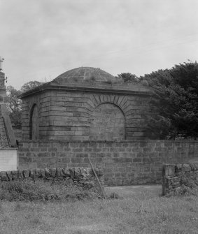 General view of mausoleum in the churchyard of Kilrenny Parish Church, Kilrenny.