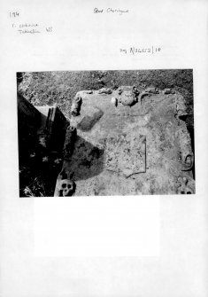 Notes and photographs relating to gravestones in Stow Churchyard, Edinburgh, Midlothian.