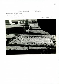 Photographs and research notes relating to graveyard monuments in Errol Churchyard, Perthshire.		