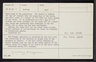 Unst, Loch Of Snabrough, HP50SE 8, Ordnance Survey index card, page number 2, Verso