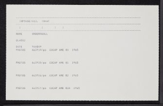 Unst, Underhoull, HP50SE 12, Ordnance Survey index card, Recto