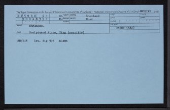 Unst, Hamarberg, HP50SE 21, Ordnance Survey index card, Recto