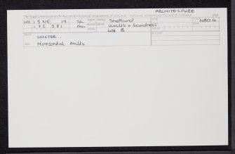 Huxter, Norse Mill, HU15NE 19, Ordnance Survey index card, Recto