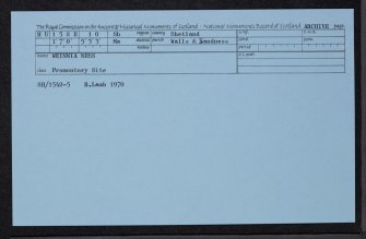 Weinnia Ness, HU15SE 10, Ordnance Survey index card, Recto