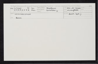 Noonsbrough, HU25NE 5, Ordnance Survey index card, Recto