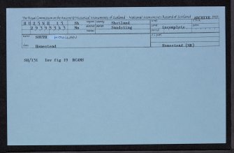 South Houllan, HU25NE 15, Ordnance Survey index card, Recto