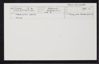 Tangwick Haa, HU27NW 17, Ordnance Survey index card, Recto