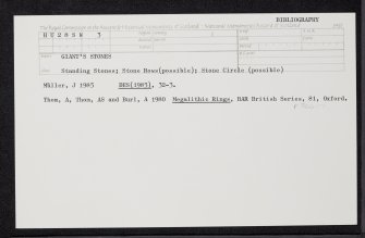 Hamnavoe, The Giant's Stones Canmore