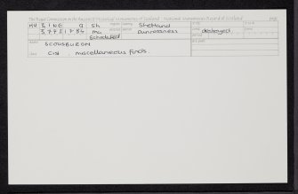 Scousburgh, HU31NE 9, Ordnance Survey index card, Recto