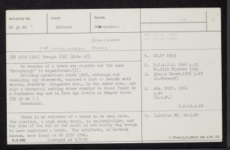 Scousburgh, HU31NE 9, Ordnance Survey index card, Recto