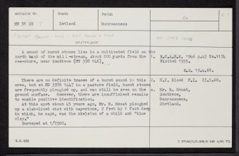 Southvoe, HU31SE 7, Ordnance Survey index card, Recto