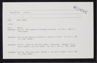 West Burra, HU33SE 43, Ordnance Survey index card, Recto