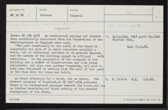 Hogaland, HU34NE 6, Ordnance Survey index card, Recto