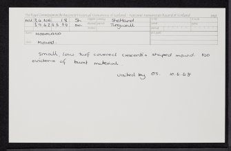 Mogaland, HU34NE 18, Ordnance Survey index card, Recto