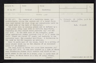 Croag Lee, HU34NW 1, Ordnance Survey index card, page number 1, Recto