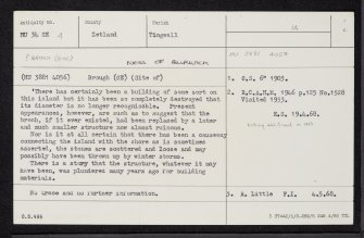 Ness Of Burwick, HU34SE 4, Ordnance Survey index card, Recto