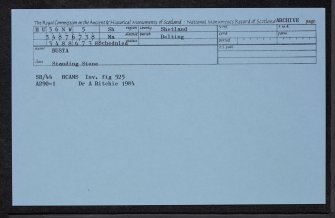 Busta, HU36NW 5, Ordnance Survey index card, Recto
