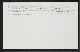 Mangaster Voe, HU36NW 13, Ordnance Survey index card, Recto